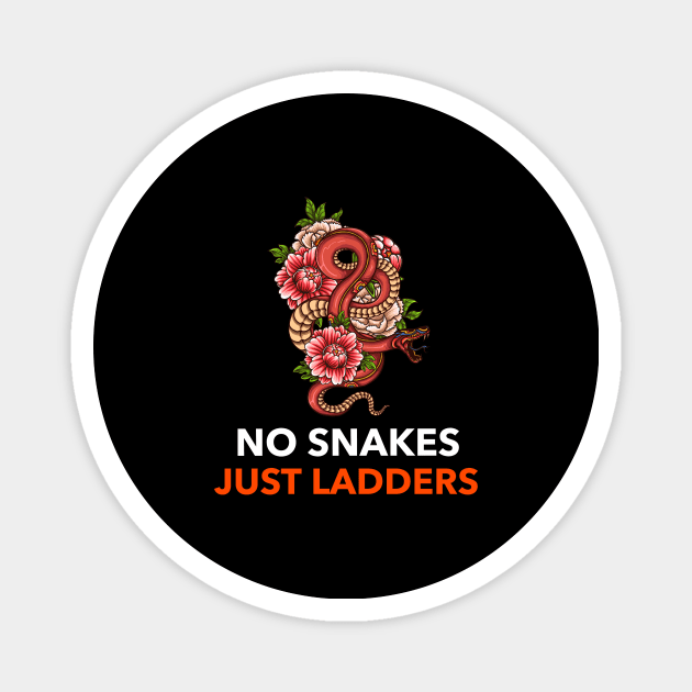 No Snakes Just Ladders Magnet by Jitesh Kundra